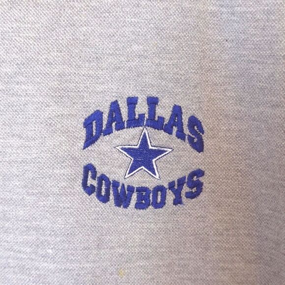 Dallas Cowboys Gray Knit Short Sleeves Shirt Embroidered Size M - Picture 2 of 4